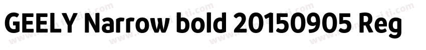 GEELY Narrow bold 20150905 Regular字体转换